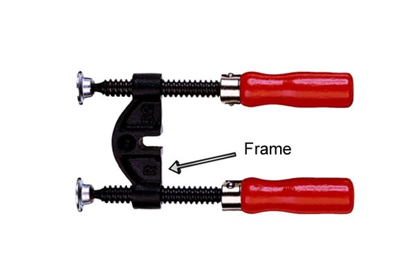 Frame of a companion edging clamp