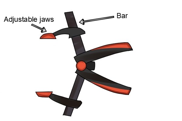 Some spring clamps have adjustable jaws to allow them to open wider