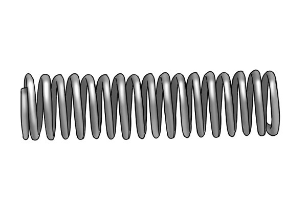 A spring clamp has a coil spring