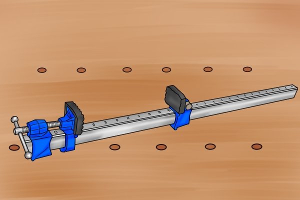 A bar clamp may be too large for delicate tasks
