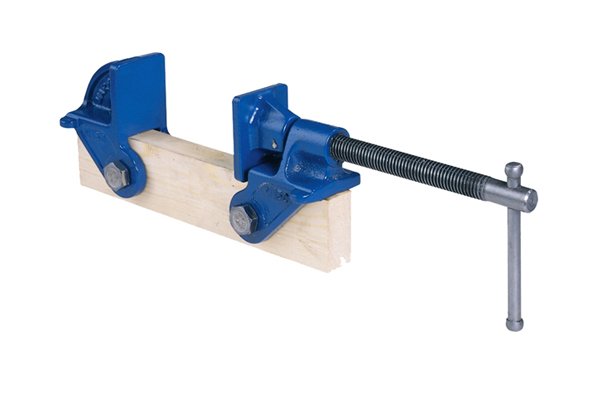 Clamp heads on small plank of wood