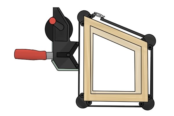 A band clamp is ideal for picture framing