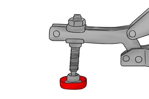The screw connects the clamping plate to the main body