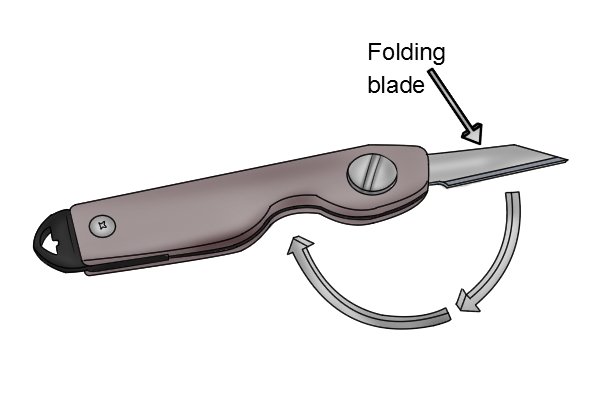 Some models of craft knife have a blade which can fold into the handle