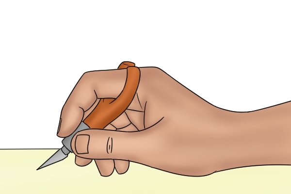 A fingertip craft knife can be used for light to medium-duty cutting