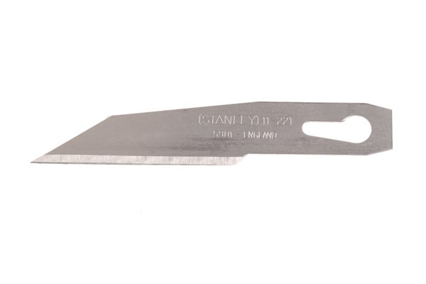 A craft knife blade is usually made from steel