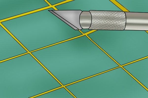 Make sure your craft knife has a razor sharp blade