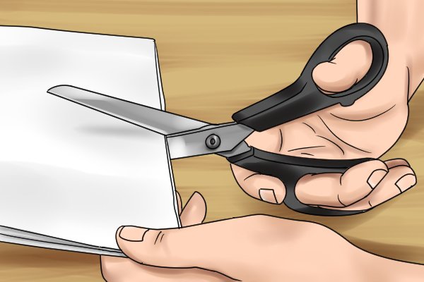 Scissors can be easier to use than craft knives