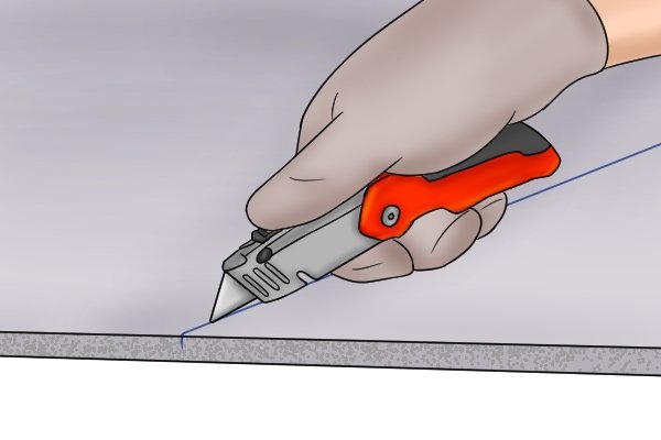 A utility knife can be used for heavy-duty cutting