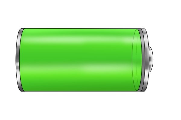 Battery symbol should appear full to indicate when it is fully charged