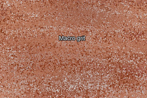 Macro grit sandpaper