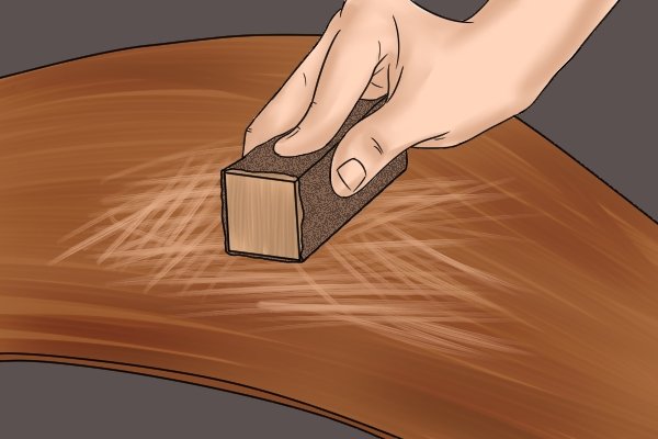 Most sanding blocks are made from wood, foam or cork