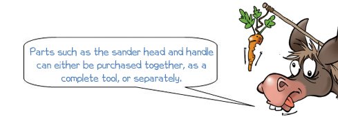 Donkee says 'Sander head and handle can be purchased together or separately'