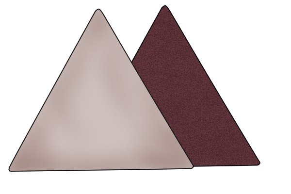 Pre-cut pieces of triangular sandpaper are available