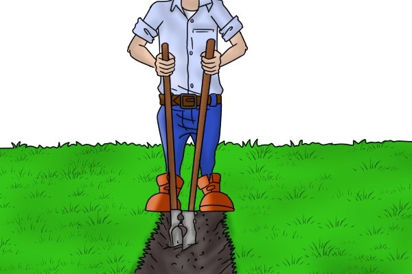 How to use a traditional post hole digger