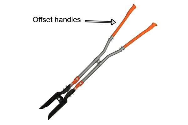 Double-pivot digger with offset handles