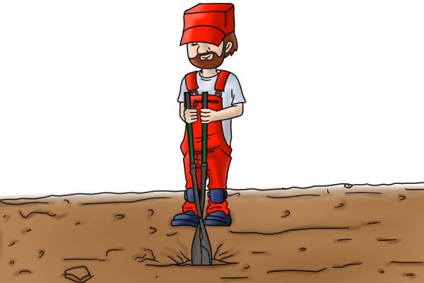 Holding handles Grasp post hole digger handles