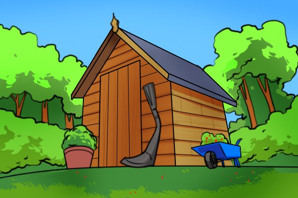 Store your digger in a dry place such as a shed