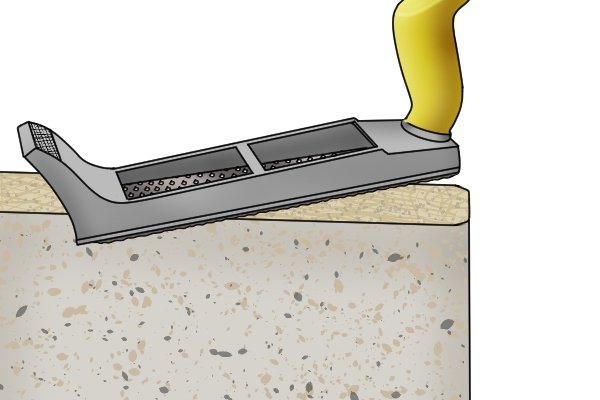 A surform tool may leave a coarse finish