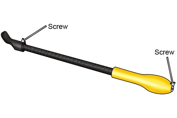 A round file has two screws