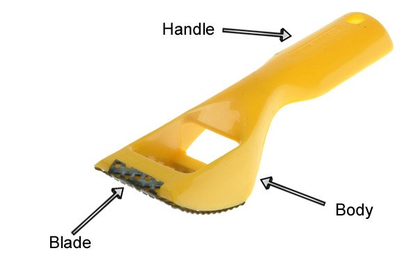 What are the parts of a surform shaver?