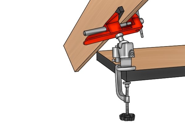 table vice in use