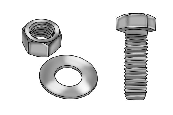 bolt, nut and washer