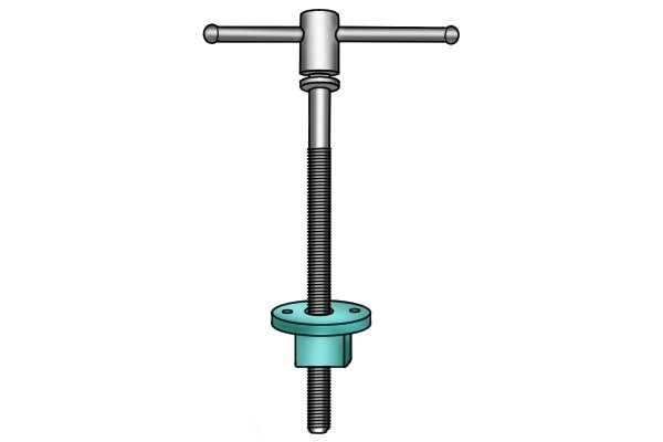 threaded screw handle and nut