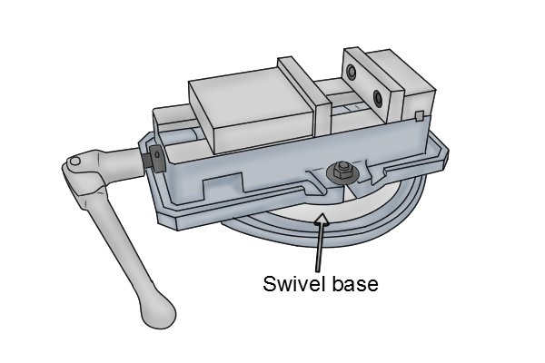 milling vice with swivel base