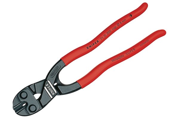 Pair of 8" (200mm) red compact bolt cutters