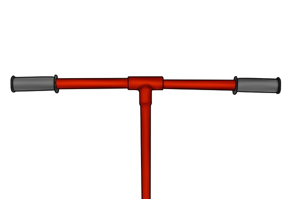 T-bar handle of a manual post hole auger, borer or digger