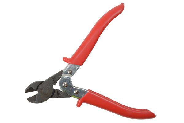 Compound action of two rivet pivot points means greater strength of diagonal side cutting pliers, nippers, wire cutters.