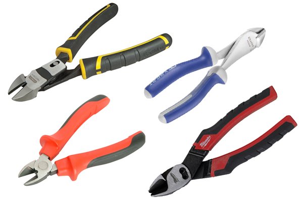 Diagonal side cutting pliers, nippers, cutters use levers to cut through metal.