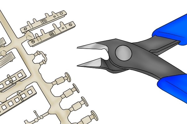 Sprue cutters are an alternative to diagonal side cutting pliers, cutters, nippers.