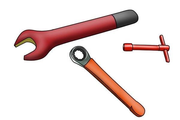 Any type of spanner can be insulated including open-ended, ring, ratchet and box spanners.