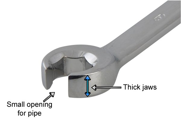 Thick jaws maximise contact with fastener so theyare less likely to damage the nut fastener.