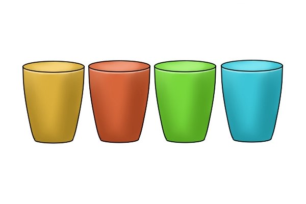Thermoplastic is used to make a lot of common objects like these plastic beakers.