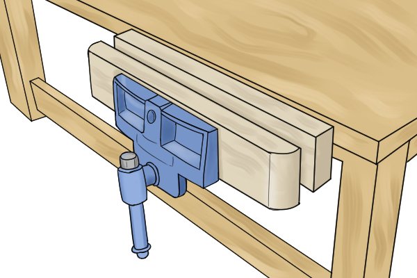 How to secure a bench hook in a vice