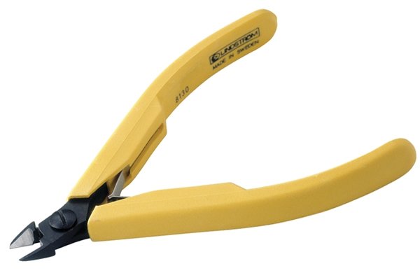 A pair of wire cutters with yellow handles