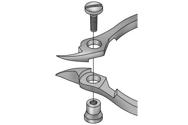 A diagram of a lap screw joint