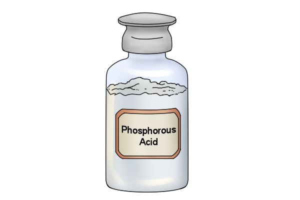 Phosphorous acid, used for giving phosphate conversion coatings to electronics cutters