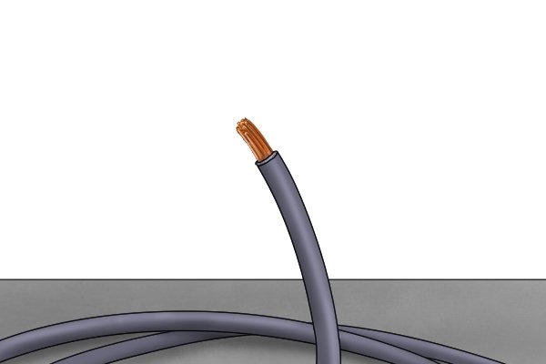 A wire that has been stripped