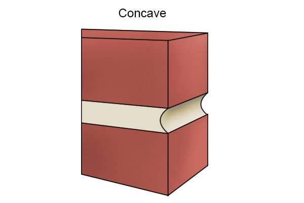 A concave brick joint is a half-circular depression in the mortar joint, which helps the mortar to survive harsh weather