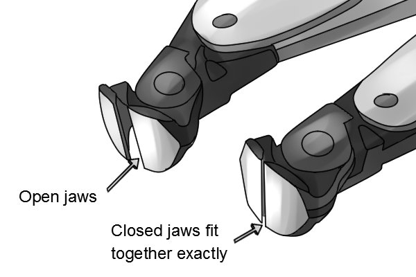 Open and closed end cutting pincer jaws