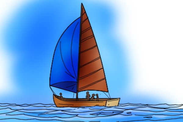 Sailing boat on the sea