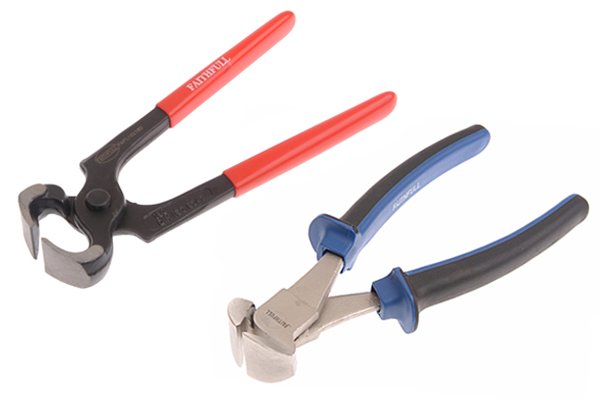 Pincers with plastic handles