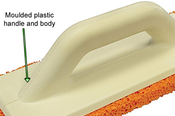 Plastic float showing moulded handle and body