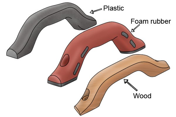 Spare float handles - wood, plastic and rubber