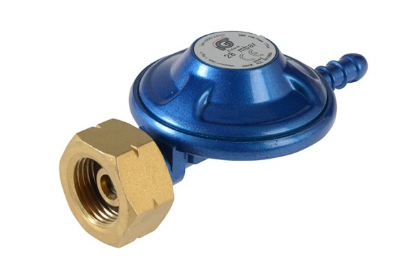 Blue bolt-on gas regulator