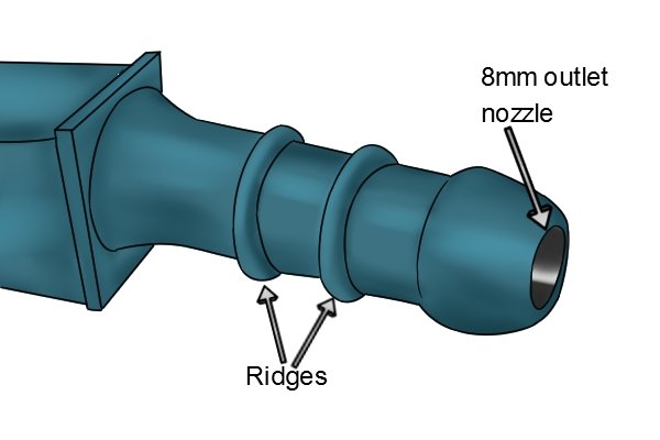 Bolt-on gas regulator nozzle
